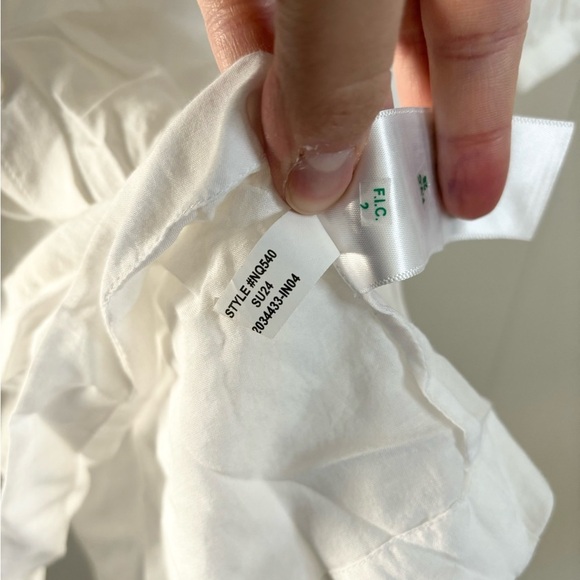 Madewell Emilina puff sleeve button front cotton top size M new - Picture 5 of 7